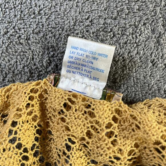 April Cornell Sweater‎ Womens Medium Crochet Knit Lace Cardigan Button Up Boho - Picture 6 of 8